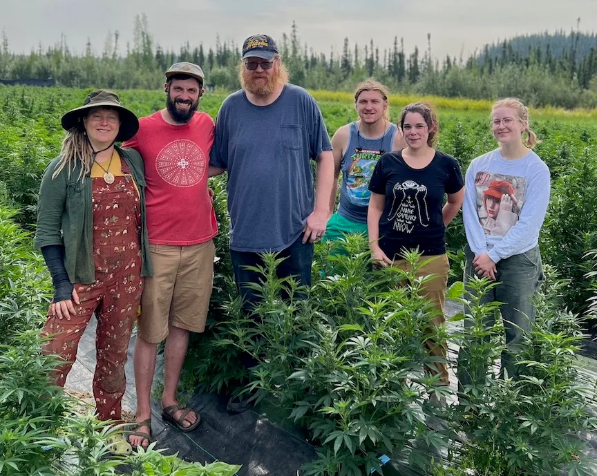 The Rosie Creek Farm crew in the field